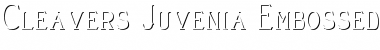 Cleaver's_Juvenia_Embossed Regular Font