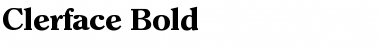 Clerface-Bold Regular Font
