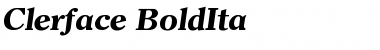 Clerface-BoldIta Font