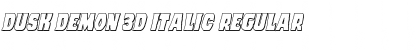 Dusk Demon 3D Italic Regular Font