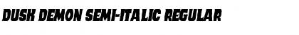 Dusk Demon Semi-Italic Font