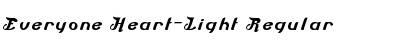 Everyone Heart-Light Regular Font