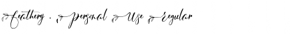 Download Feathery - Personal Use Font Download Feathery - Personal Use Font