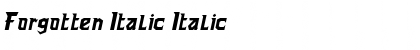Forgotten Italic Font
