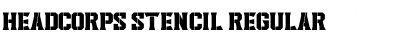 Headcorps Stencil Regular Font