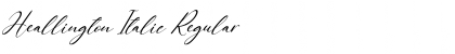 Heallington Italic Regular Font
