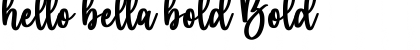 hello bella bold Font