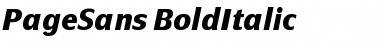 Download PageSans-BoldItalic Font Download PageSans-BoldItalic Font