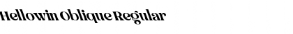 Hellowin Oblique Font