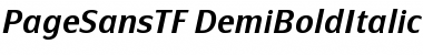 PageSansTF-DemiBoldItalic Regular Font