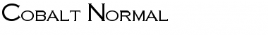 Cobalt Normal Font