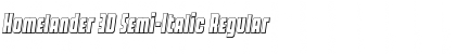 Homelander 3D Semi-Italic Regular Font