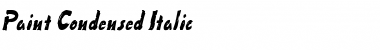 PaintCondensed Italic Font