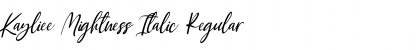 Kayliee Mightness Italic Regular