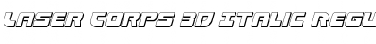 Laser Corps 3D Italic Regular Font