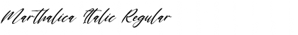 Download Marthalica Italic Font