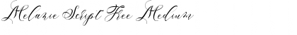 Melanie Script Free Medium Font