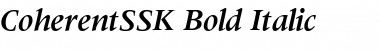 CoherentSSK Bold Italic Font