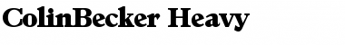 ColinBecker-Heavy Font