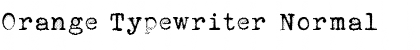 Orange Typewriter Font