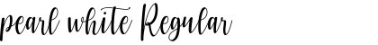 pearl white Regular Font