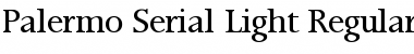 Palermo-Serial-Light Regular Font