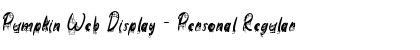 Download Pumpkin Web Display - Personal Font