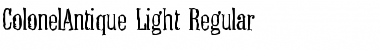 ColonelAntique-Light Regular Font