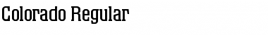 Colorado Regular Font