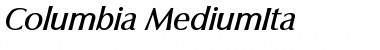 Columbia-MediumIta Regular Font