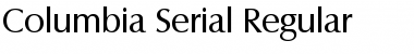 Columbia-Serial Regular Font