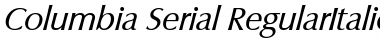 Columbia-Serial RegularItalic Font