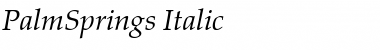 PalmSprings Italic Font