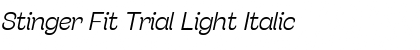 Stinger Fit Trial Light Italic Font