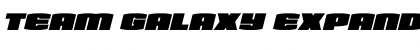 Team Galaxy Expanded Italic Regular Font