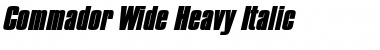Download Commador Wide Heavy Font
