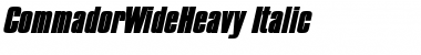 CommadorWideHeavy Font