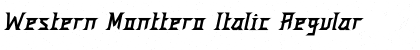 Western Monttero Italic Font
