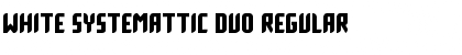 White Systemattic Duo Font