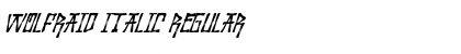 Wolfraid Italic Regular Font