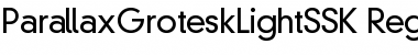 ParallaxGroteskLightSSK Regular Font