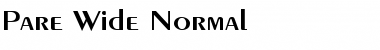 Pare Wide Normal Font