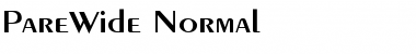 PareWide Normal Font