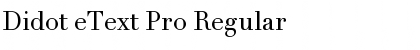 Didot eText Pro Regular