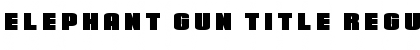 Elephant Gun Title Regular Font