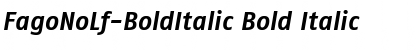 FagoNoLf-BoldItalic Bold Italic Font
