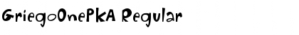 GriegoOnePKA Regular Font