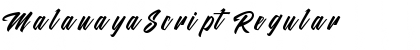 Malanaya Script Regular Font