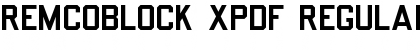 RemcoBlock XPDF Regular Font