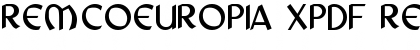 RemcoEuropia XPDF Regular Font